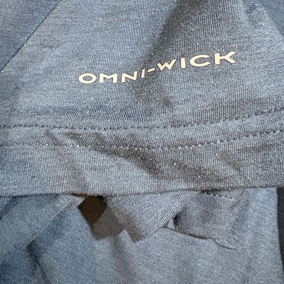 Columbia Omni-Wick Short Sleeve Polo Blue Mens Sz Large Golfing Outdoors - Picture 8 of 9
